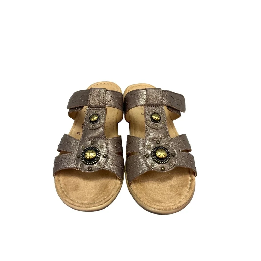 Naturalizer Journie Nickel Alloy‎ Sandals Women's Size 8.5M Leather Upper